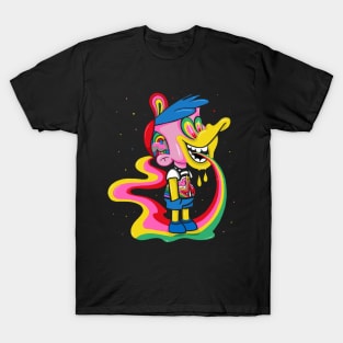 Trippy Duck Boy Cartoon T-Shirt